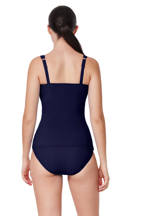 Profile by Gottex Tutti Frutti F-Cup Scoop Neck Shirred Underwire Tankini Top